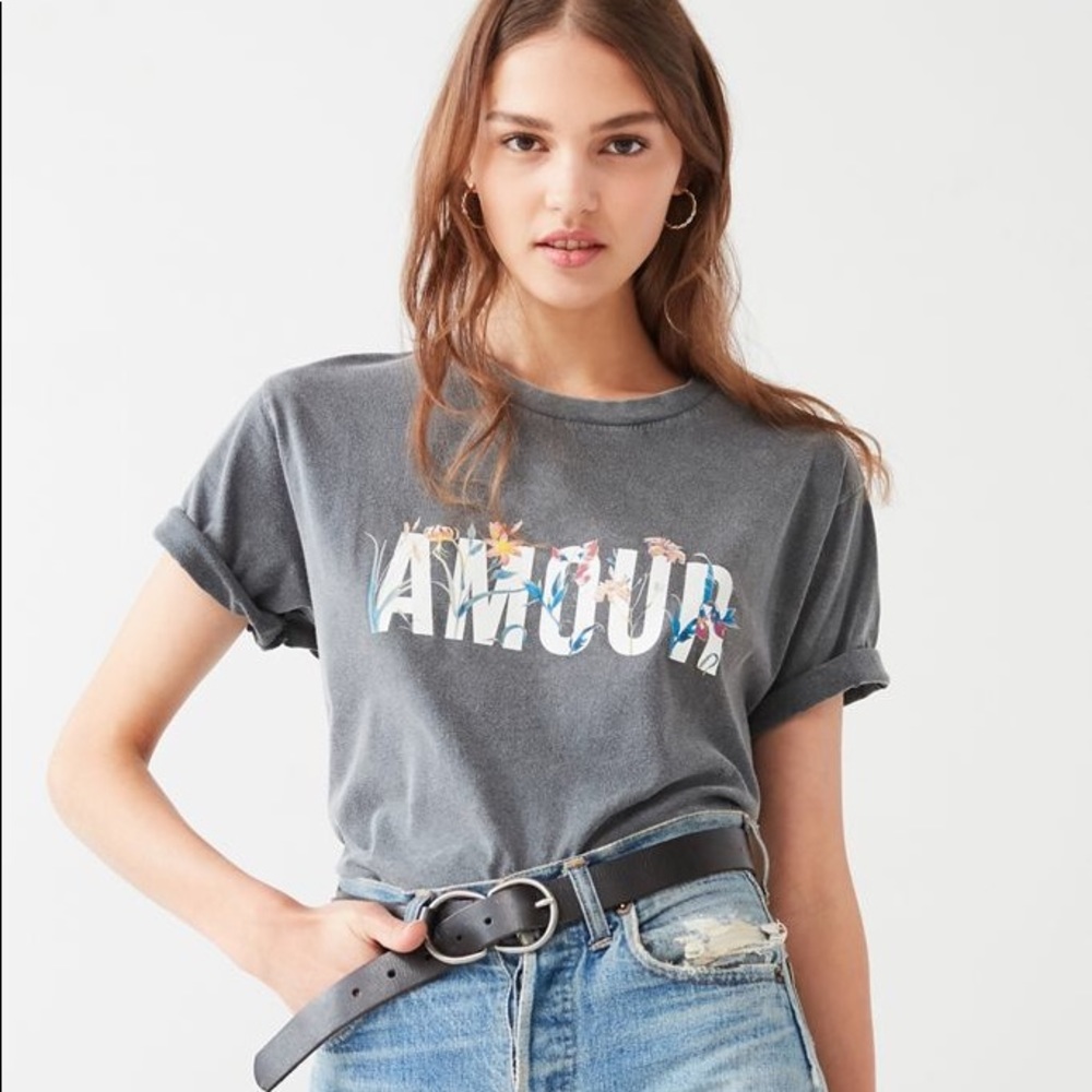 Urban outfitters cooperative Amour gray t-shirt